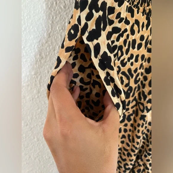 Faithfull The Brand Della Leopard Print Jumpsuit XS/2 - Picture 10 of 12